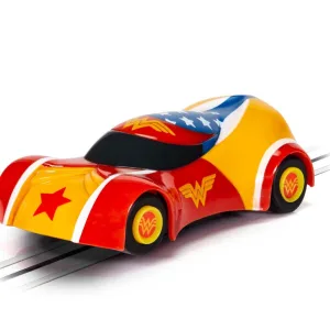 Justice League Wonder Woman car (new system) Justice League Wonder Woman solo car. This solo vehicle is an ideal collectable and an addition to the Micro Scalextric Justice League Set which contains Batman and Superman.