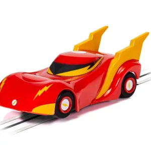 Justice League The Flash car (new system) Justice League The Flash solo car. This solo vehicle is an ideal collectable and an addition to the Micro Scalextric Justice League Set which contains Batman and Superman. 