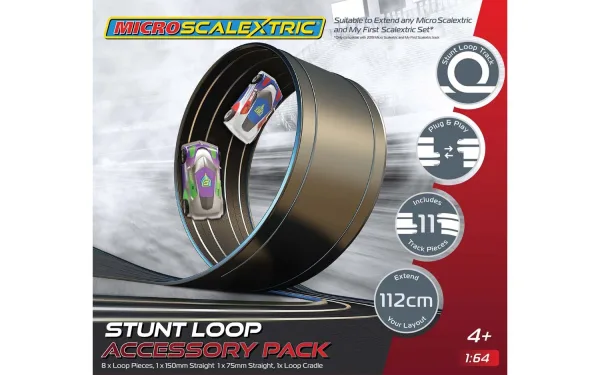 Micro Scalextric Track Stunt Extension Pack - Stunt Loop Extend your Micro Scalextric racing world with this track Stunt Extension Pack