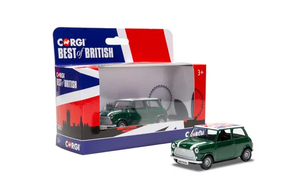 Best of British Classic Mini Green The Corgi Best of British collection is a series of quality die-cast souvenir British vehicles. Corgi has been producing toys and models since 1956 and this range includes some of the most iconic British vehicles from the last half-century including the Routemaster Bus