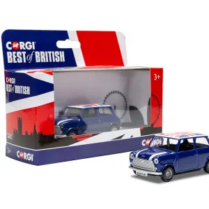 Best of British Classic Mini Blue The Corgi Best of British collection is a series of quality die-cast souvenir British vehicles. Corgi has been producing toys and models since 1956 and this range includes some of the most iconic British vehicles from the last half-century including the Routemaster Bus