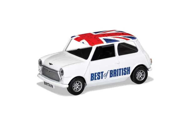 Corgi Best of British Classic Mini White The Corgi Best of British collection is a series of quality die-cast souvenir British vehicles. Corgi has been producing toys and models since 1956 and this range includes some of the most iconic British vehicles from the last half-century including the Routemaster Bus