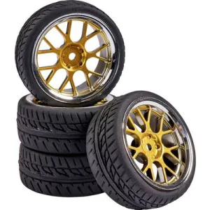 Carson Modellsport 1:10 Road version Complete wheels Road Tread Y-spoke Gold