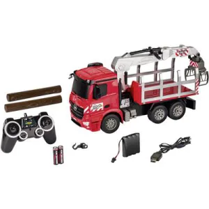 Carson Modellsport Wood transporter 1:20 RC scale model for beginners Agricultural vehicle Incl. batteries and charger