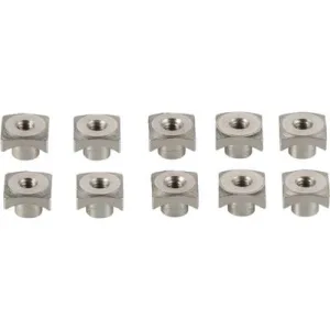 Modelcraft Aluminium Square weld nut M2 10-piece set Silver