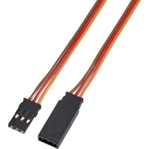 Modelcraft Servo Cable extension [1x JR plug - 1x JR socket] 1.00 m 0.35 mm² Silicon