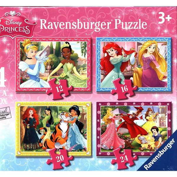 Disney Princess 4 In A Box  Jigsaw Puzzle