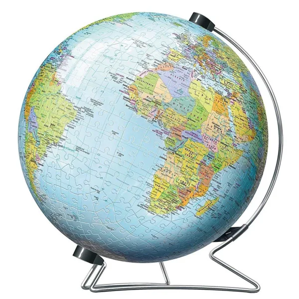 The World on V Stand Globe   550 Piece 3D Jigsaw Puzzle