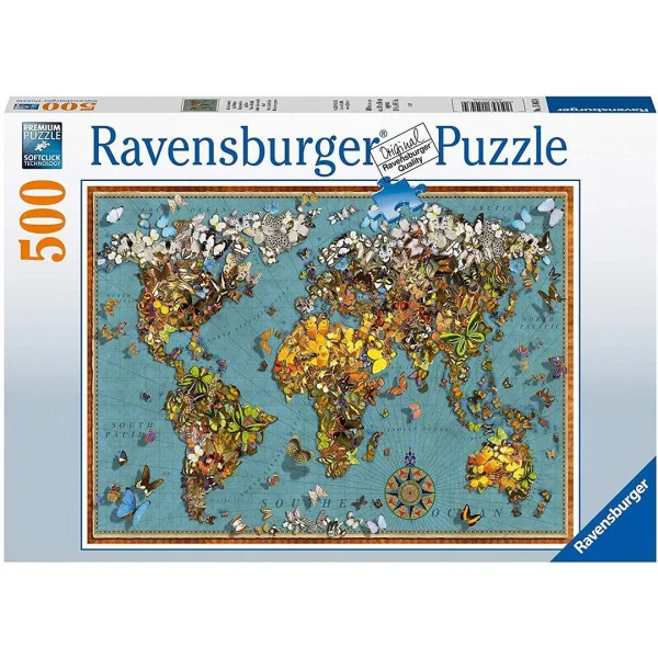 500 Piece World Of Butterflies  Jigsaw Puzzle