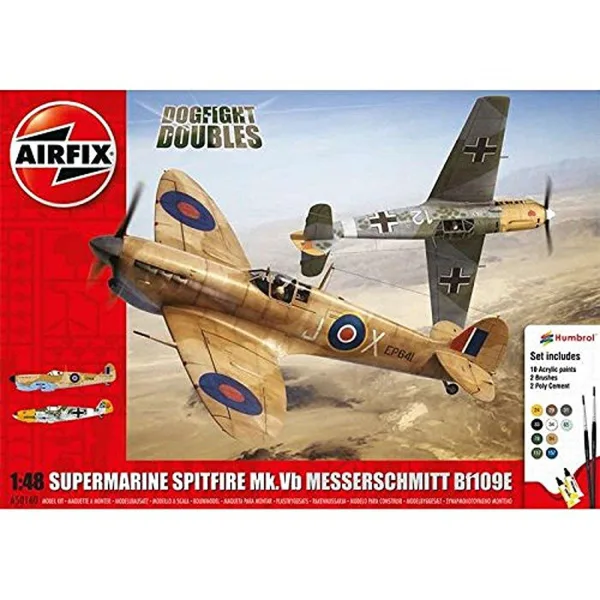 A50160 Supermarine Spitfire MkVb Messerschmitt Bf109E 1:48 Model Kit