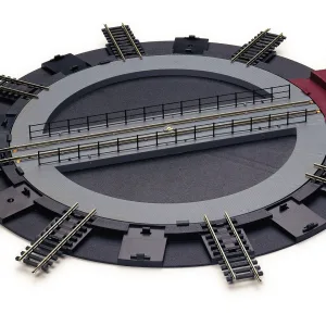 Motorised Turntable The turntable is designed to operate with the Standard Train Controller R965. Drive the locomotive onto the turntable