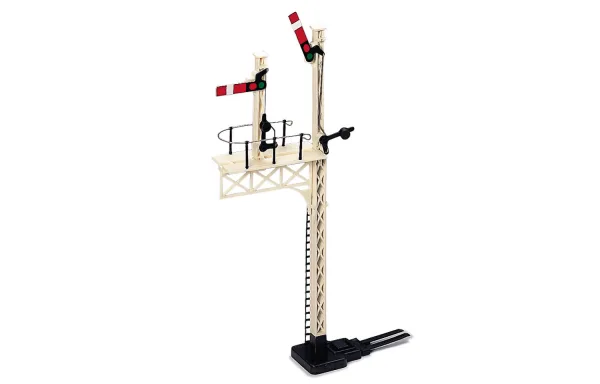 Junction Home Signal The Junction Home Signal represents the type of signal used on the approach to points. The taller signal controls the main line and are commonly seen neighboring the yellow arms which signify 'distant' or 'caution'.