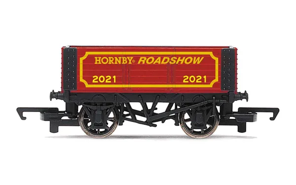 Hornby 2021 Roadshow Wagon <p>Every year Hornby travels up and down the country meeting model rail enthusiasts and having a great time. This special Hornby wagon celebrates Hornby's 2021 roadshow appearances.</p>