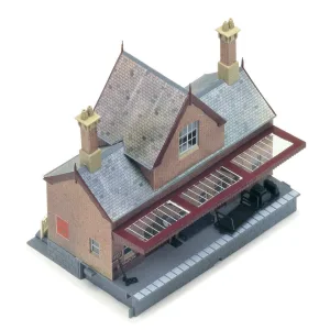 Booking Hall No train station is ever complete without a booking hall! If you are yet to add one into your layout then this is just the one waiting to be brought home today. Why not add some people figurines into the scene to bring this bustling booking stall to life?