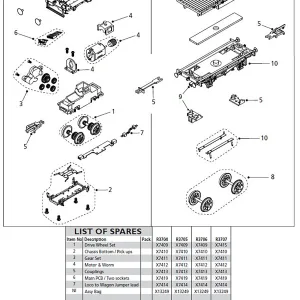 12.6mm Spoked Wheels (Pack 10) Contents: 10 assembled sets