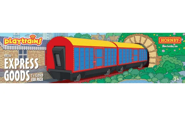 Playtrains - Express Goods 2 x Closed Wagon Pack <p>Expand the Playtrains world with extra track and rolling stock