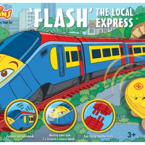 Playtrains - Flash The Local Express Remote Controlled Battery Train Set <p>Start an exciting model railway journey with Flash. All run on a remote control system