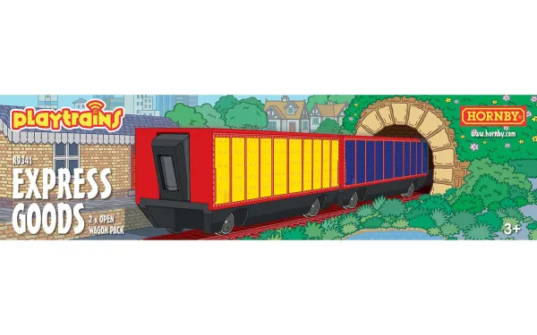 Playtrains - Express Goods 2 x Open Wagon Pack <p>Expand the Playtrains world with extra rolling stock including this bright and bold open wagon pack. With each set containing 2 wagons