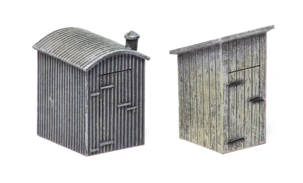 Lamp Huts x2 Each of these lamp huts measures at 45mm in length and comes complete with a painted finish detailing rusting