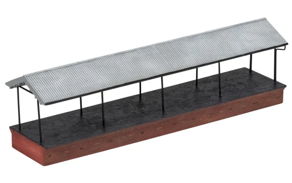 Covered Loading Bay What better way than to add attention to weathering detail to your collection than with the Hornby covered loading bay model? From the faded metal roof to the worn down brickwork