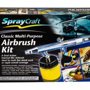 Classic Multi-Purpose Airbrush Kit - CLUB EXCLUSIVE <p>This dual action internal mix airbrush does it all. Ideal for both fine detail and rapid overall coverage.<br><br>SP50 Dual action internal mix airbrush contains: 2 x 3/4 oz jars and lids; vinyl hose regulator adaptor; 300ml Air Propellant; 150ml airbrush cleaner and instructions.<br><br>Highstreet price: £70.</p>