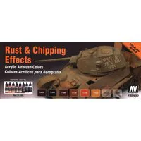 Vallejo Model Air Rust & Chipping Effects Paint Set