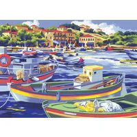 Painting By Numbers Mediterranean Fishing Boats