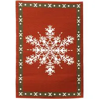 Snowflake Christmas Rug for 12th Scale Dolls House