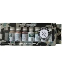 Vallejo Panzer Aces No.2 Wood Leather Stencils Acrylic Paint Set 8 x 17ml