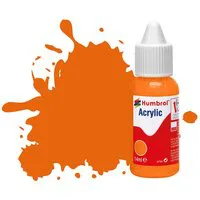 Humbrol Acrylic Dropper Bottles 14ml - Gloss - Orange