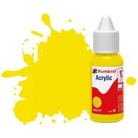 Humbrol Acrylic Dropper Bottles 14ml - Matt - Lemon