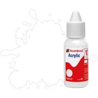 Humbrol Acrylic Dropper Bottles 14ml - Matt - White