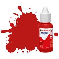 Humbrol Acrylic Dropper Bottles 14ml - Matt - Scarlet