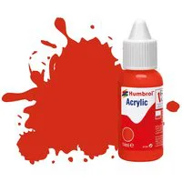 Humbrol Acrylic Dropper Bottles 14ml - Satin - Signal Red