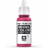 Vallejo Model Color 17ml  Sunset Red