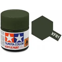 Tamiya Acrylic Flat Paint (10ml) - Dark Green 2 (raf)