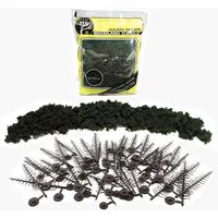 Forest Green Conifer Realistic Trees Kit Pack of 24