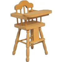 Bare Wood High Chair for 12th Scale Dolls House