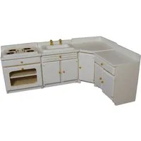 White Kitchen Set for 12th Scale Dolls House