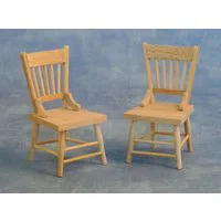 Barewood Chairs Pack of 2 for 12th Scale Dolls House