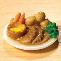 Roast Beef Dinner for 12th Scale Dolls House