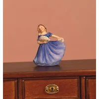 Orange or Blue Lady Ornaments for 12th Scale Dolls House