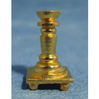 Large Gold Candlestick with Square Base for 12th Scale Dolls House