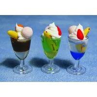 Ice Cream Sundaes x 3 for 12th Scale Dolls House