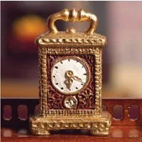 Gold Carriage Clock for 12th Scale Dolls House