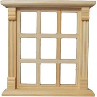 9 Pane White Window for 12th Scale Dolls House