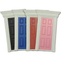 Painted Dentil Trim Wooden Door for 12th Scale Dolls House