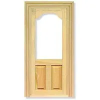 Wooden Glass Top Door for 12th Scale Dolls House