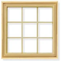 9 Pane Georgian Wooden Window for 12th Scale Dolls House