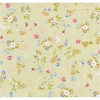 Rococo Silk Green Wallpaper for 1/12 Scale Dolls House